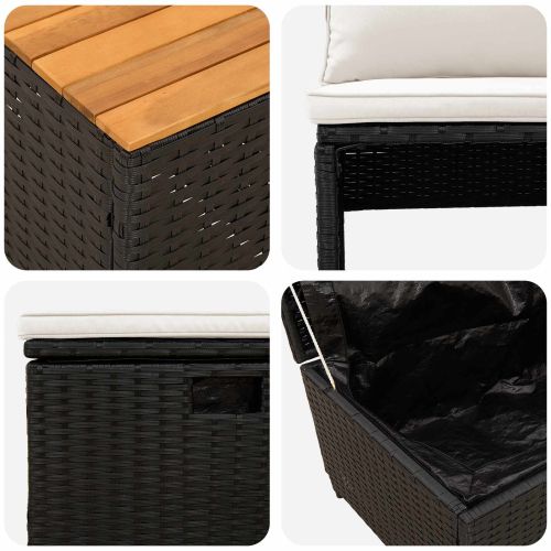 Комплект дивани за открито 4 -Seater 4 pcs 55 x 30 x 39 см