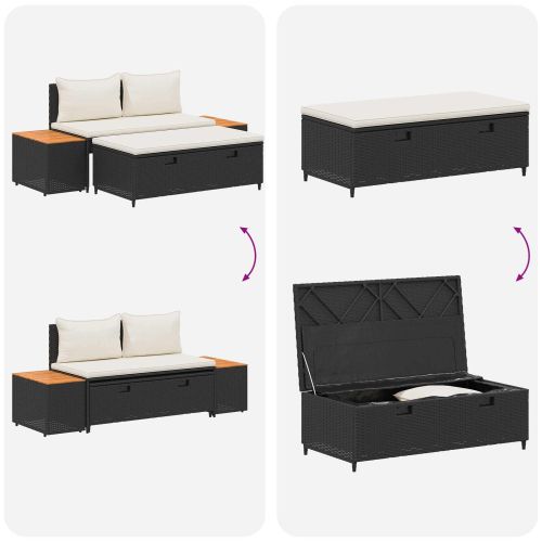 Комплект дивани за открито 4 -Seater 4 pcs 55 x 30 x 39 см