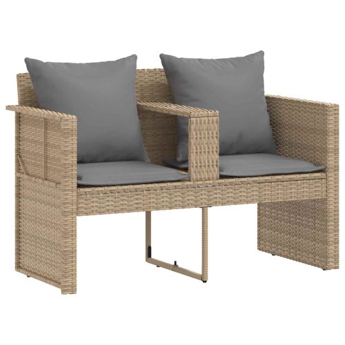 Градински диван 8 pcs Бежов и Светло Сив полиратан