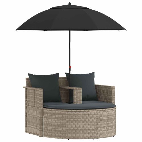 Градински диван 8 pcs Светло сиво и тъмно сиво полиратан