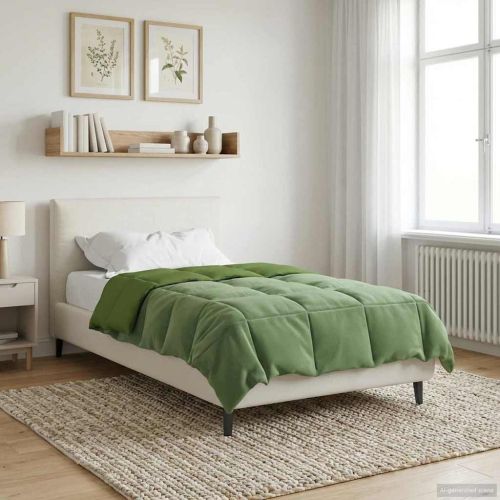 Пълно годишно юрганче Патичено Зелен 155 x 200 см Микрофибър