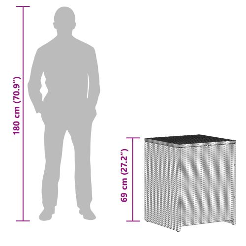 Кутия за възглавници 55 x 55 x 69 см стомана