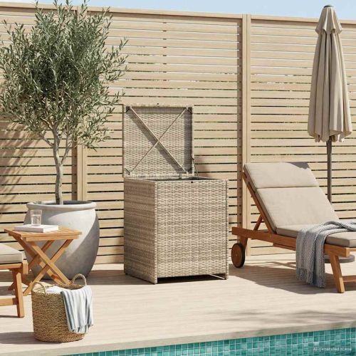 Кутия за възглавници Светлосиво 55 x 55 x 69 см полиратан