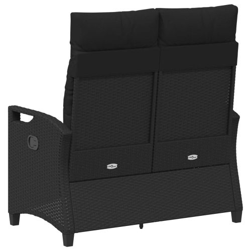 Градинска пейка Черно 105 x 60 x 112 см Стомана и полиester