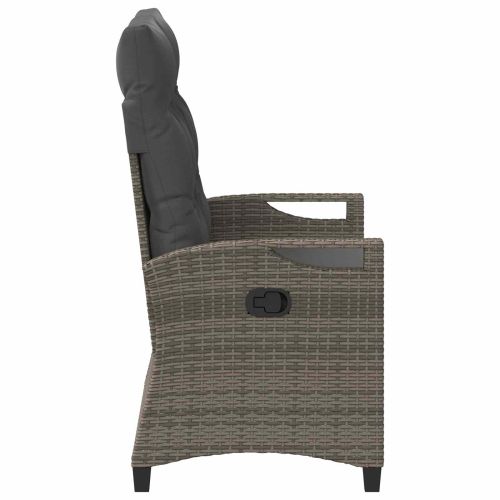 Градинска пейка с възглавница Сив и тъмен сив 105 x 60 x 112 см