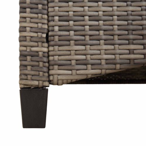 Градинска пейка с възглавница Сив и тъмен сив 105 x 60 x 112 см