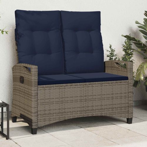 Градинска пейка с възглавница 105 x 60 x 112 см стомана