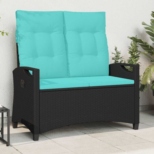 Градинска пейка с възглавница 105 x 60 x 112 см стомана