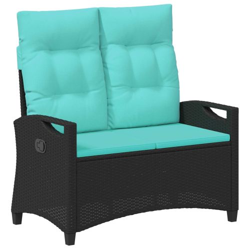 Градинска пейка с възглавница 105 x 60 x 112 см стомана