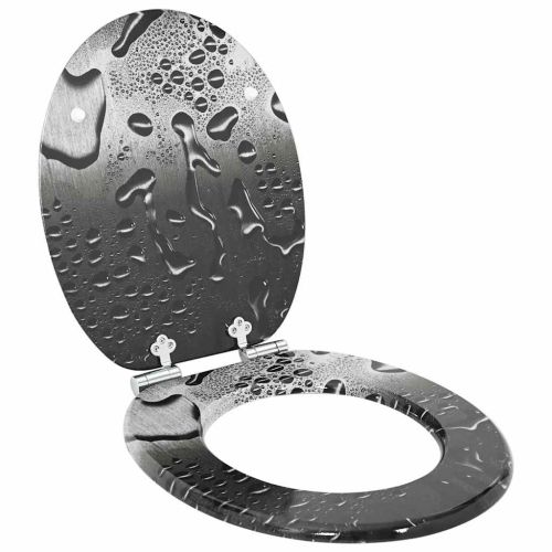 Мека затваряща се тоалетна седалка Сив 44 x 38 см ПДЧ