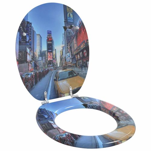 Мека затваряща се тоалетна седалка Многоцветен 44 x 38 см ПДЧ