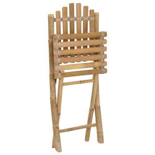 Градински стол 4 pcs Естествен Бамбук