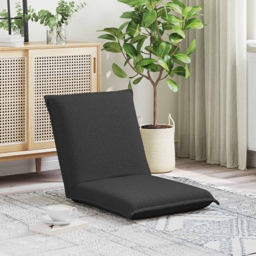 Подово кресло Тъмен сив 54 x 64 x 59 см Вълнена тъкан