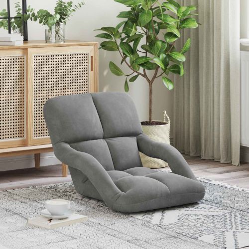 Подово кресло Тъмен сив 58 x 62 x 58 см Кадифе