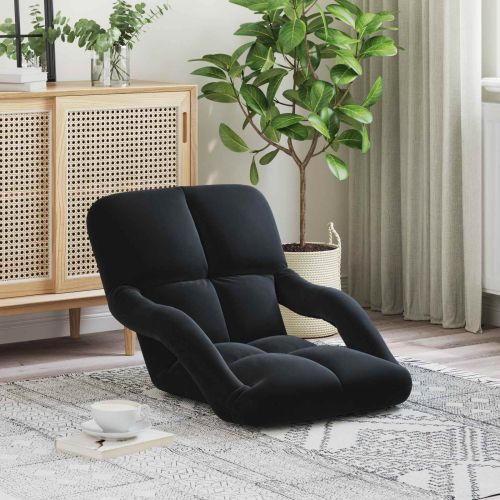 Подово кресло Черен 58 x 62 x 58 см Кадифе