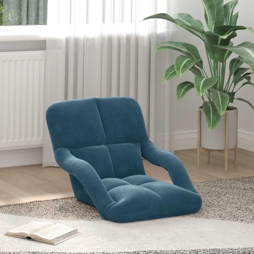 Подово кресло Синьо 58 x 62 x 58 см Кадифе