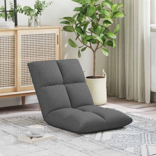 Подово кресло Тъмен сив 50 x 61 x 57 см текстил