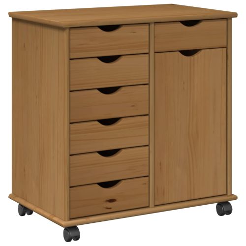 Плъзгащ кабинет Меден кафяв 63,5 x 39 x 65,5 см Солиден бор