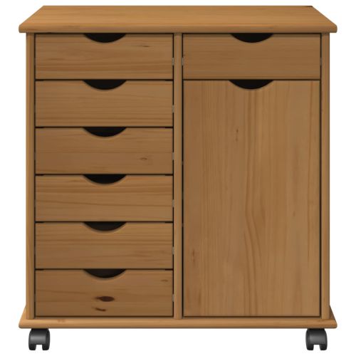 Плъзгащ кабинет Меден кафяв 63,5 x 39 x 65,5 см Солиден бор