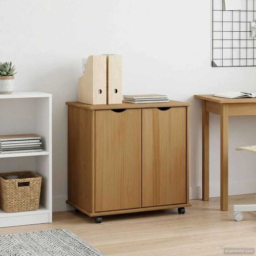 Плъзгащ кабинет Меден кафяв 100 x 39 x 65,5 см Солиден бор