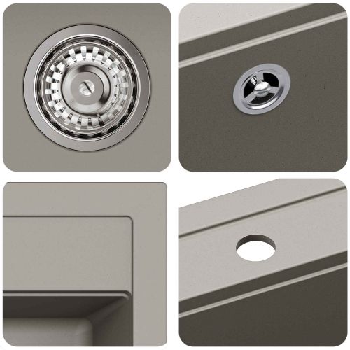 Мивка Сив 470 x 440 мм Гранит