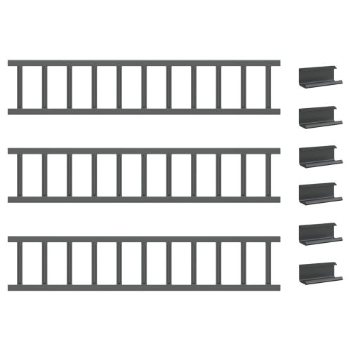 Снегозадържател за покрив Антрацит 300 x 2,5 x 20 см Стомана