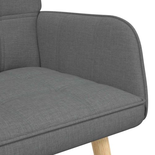 Диван с два места Тъмен сив 115 x 61 x 87 см текстил