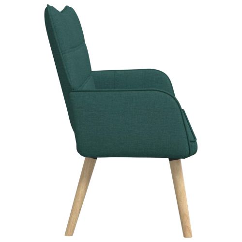 Диван с два места Тъмен зелен 115 x 61 x 87 см текстил