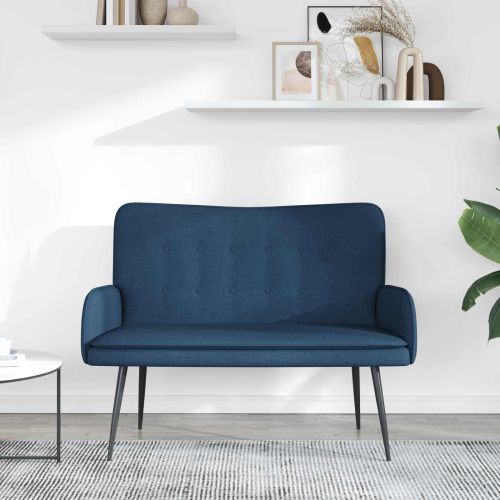 Двуместна софа Синьо 115 x 61 x 87 см текстил