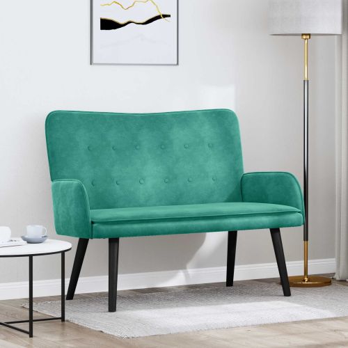 Диван с два места Тюркоаз 115 x 61 x 87 см Кадифе