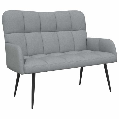 Диван с два места Светлосиво 115 x 61 x 87 см текстил