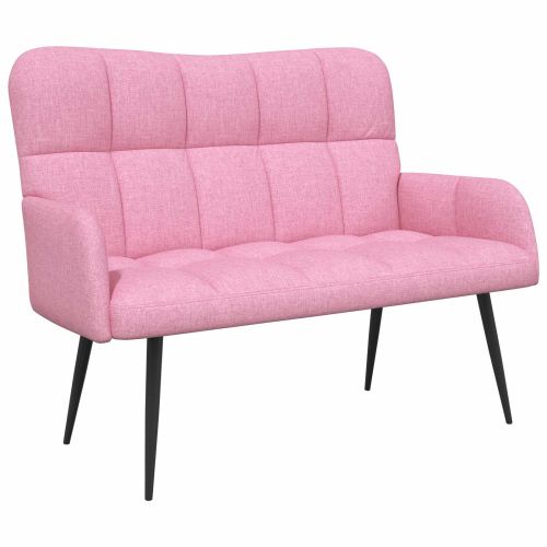 Диван с два места Розово 115 x 61 x 87 см текстил