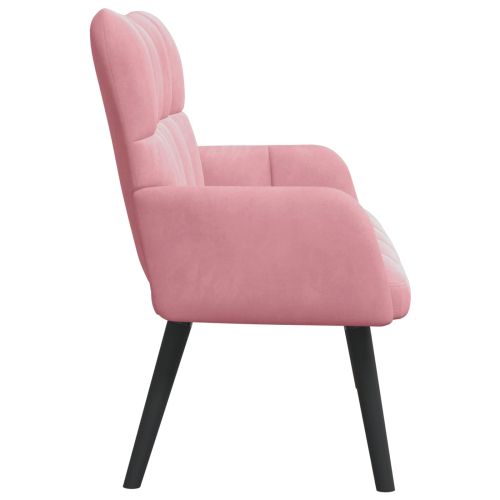 Двуместна софа Розово 115 x 61 x 87 см Кадифе