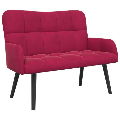 Диван с два места виненочервен 115 x 61 x 87 см Кадифе