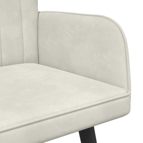 Диван с два места Крем 115 x 61 x 87 см Кадифе