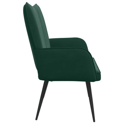 Диван с два места Тъмен зелен 115 x 61 x 87 см Кадифе