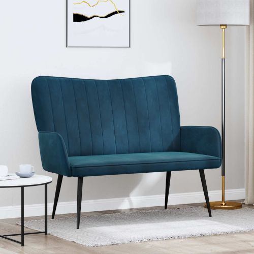 Диван с два места Синьо 115 x 61 x 87 см Кадифе