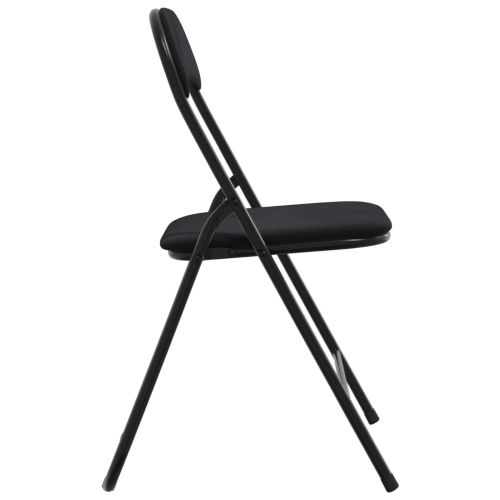 Сгъваем стол 2 pcs Черен 48 x 44 x 78 см Кадифе