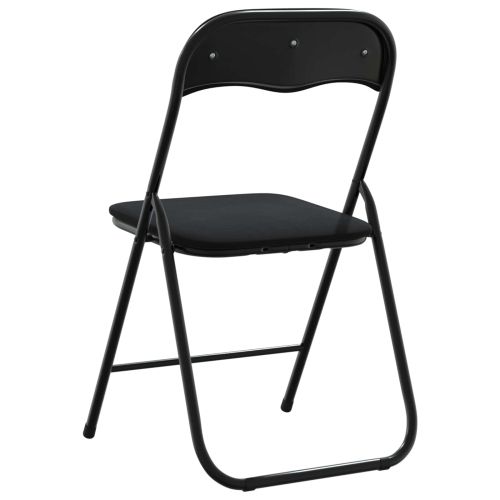 Сгъваем стол 2 pcs Черен 48 x 44 x 78 см Кадифе