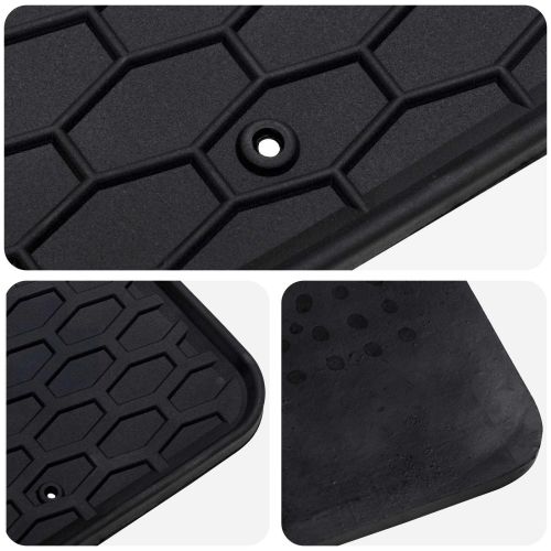 Автомобилен килим 4 pcs Черен Каучук