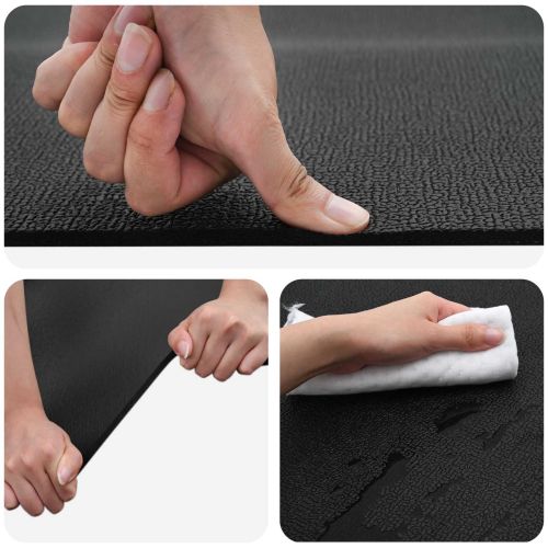 Мат за спортна защита Черен 243 x 152 x 0,6 см Високоплътен PVC