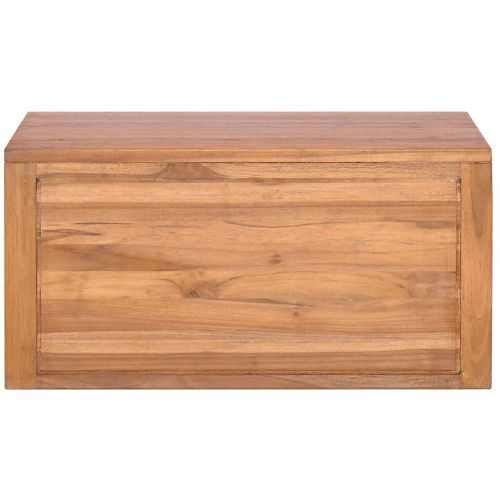 Шкаф за баня за стенен монтаж, 60x45x30 cм, тиково дърво масив