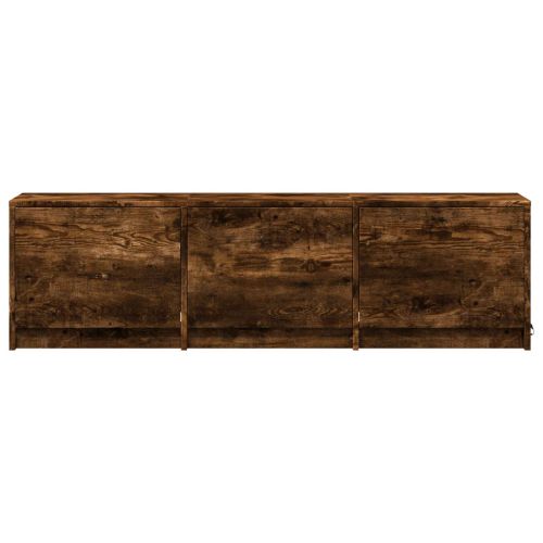 TV шкаф с LED с LED с чекмедже Пушена Дъб 140 x 34 x 40 см