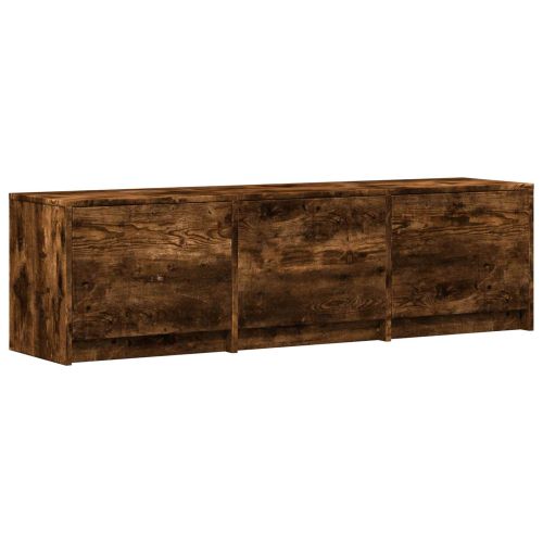TV шкаф с LED с LED с чекмедже Пушена Дъб 140 x 34 x 40 см