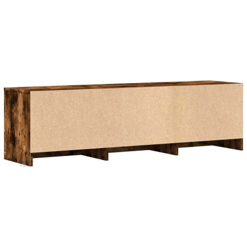 TV шкаф с LED с LED с чекмедже Пушена Дъб 140 x 34 x 40 см