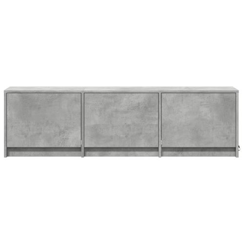 TV шкаф с LED с LED с чекмедже Бетонно Сиво 140 x 34 x 40 см