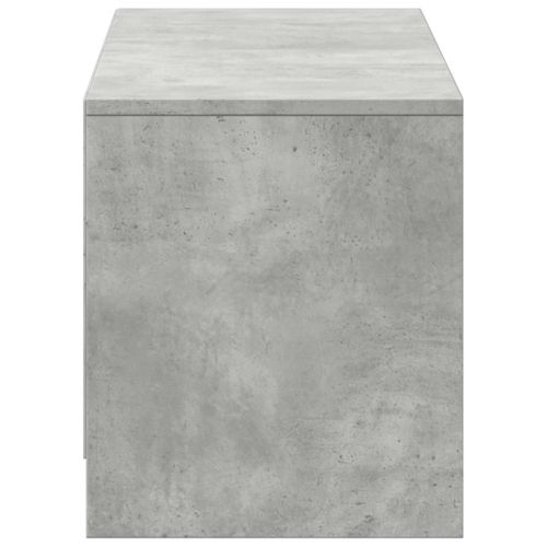TV шкаф с LED с LED с чекмедже Бетонно Сиво 140 x 34 x 40 см