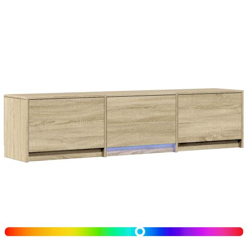 TV шкаф с LED с LED с чекмедже Сонома дъб 165 x 34 x 40 см