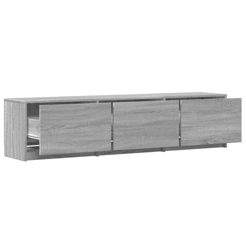 TV шкаф с LED 165x34x40 см Сиво Сонома