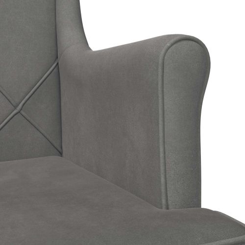 фотьойл Тъмен сив Кадифе